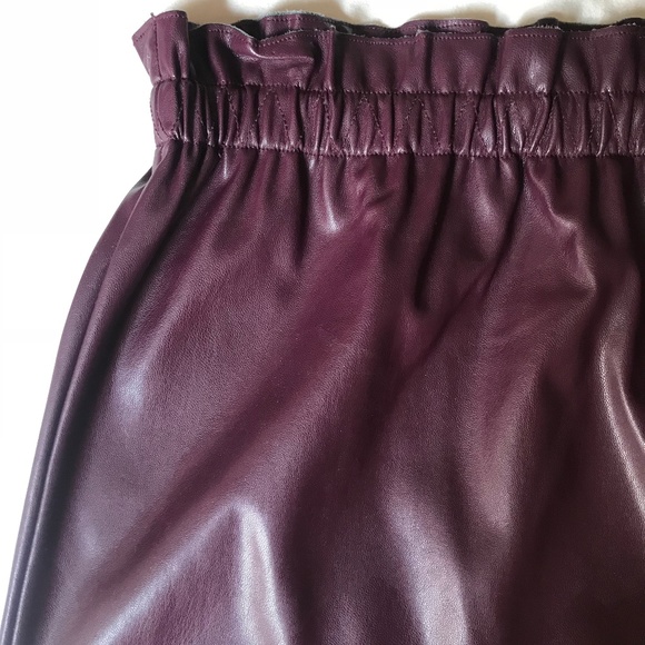 Plum Pleather Skirt *NWT* - Picture 2 of 4